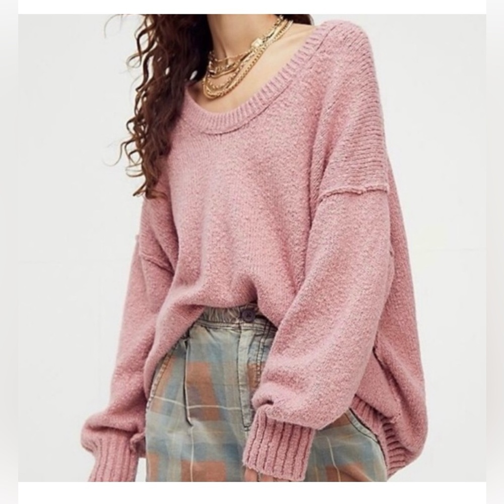 Free people alpine rose pullover sweater